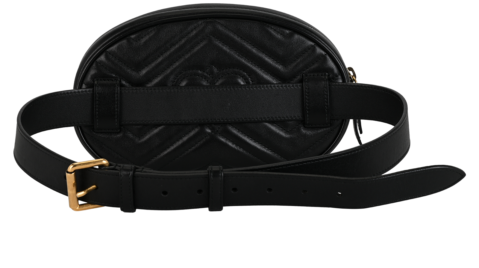 GG Marmont Belt Bag, &pound;450, Handbags, Black, Leather, Back view